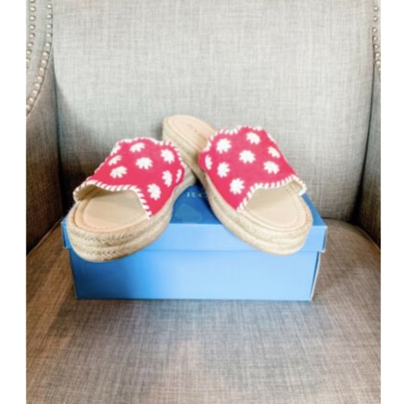 NIB Jack Rogers Palmer Magenta & White Sandals - Picture 5 of 8